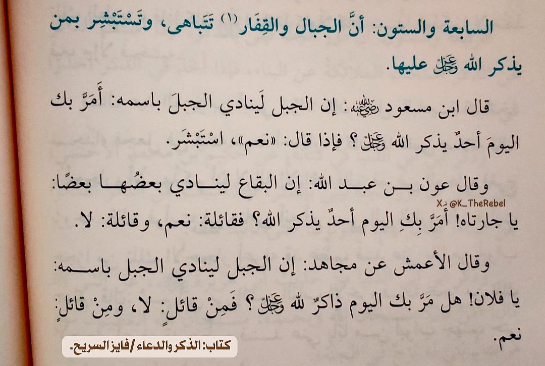 حتى الجبال والقفار تتباهى وتستبشر بمن يذكر الله عز وجل عليها🤍!