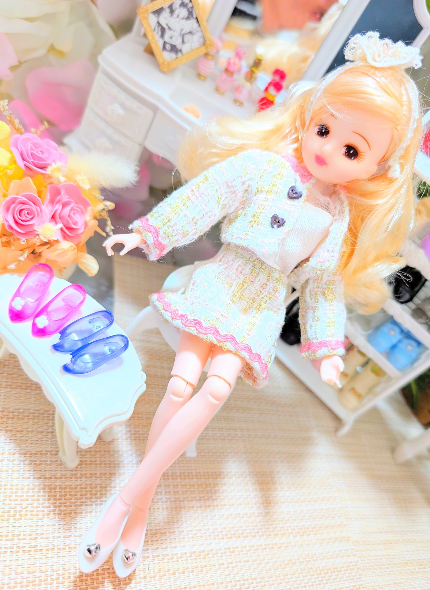 ✨新品希少44❣✨カワイイ〜まるでリカちゃん✨Winterホワイトホワッホワ〜 ✨新品希少44❣✨カワイイ〜まるでリカちゃん✨Winterホワイト