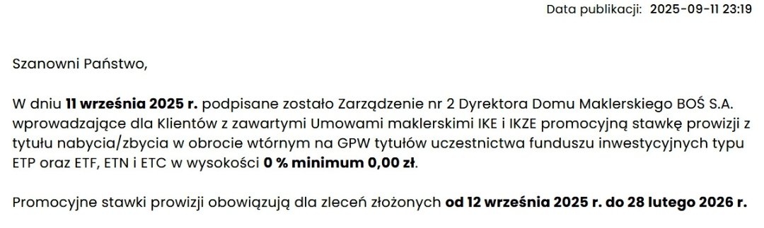 ObserverFm's tweet photo. No i jest już odpowiedź z DM BOŚ. 
0% za handel ETF na rachunkach  IKE/IKZE (GPW i rynki zagraniczne)
@BlogiBossaPL - brawo! https://t.co/mkwE79TB8T