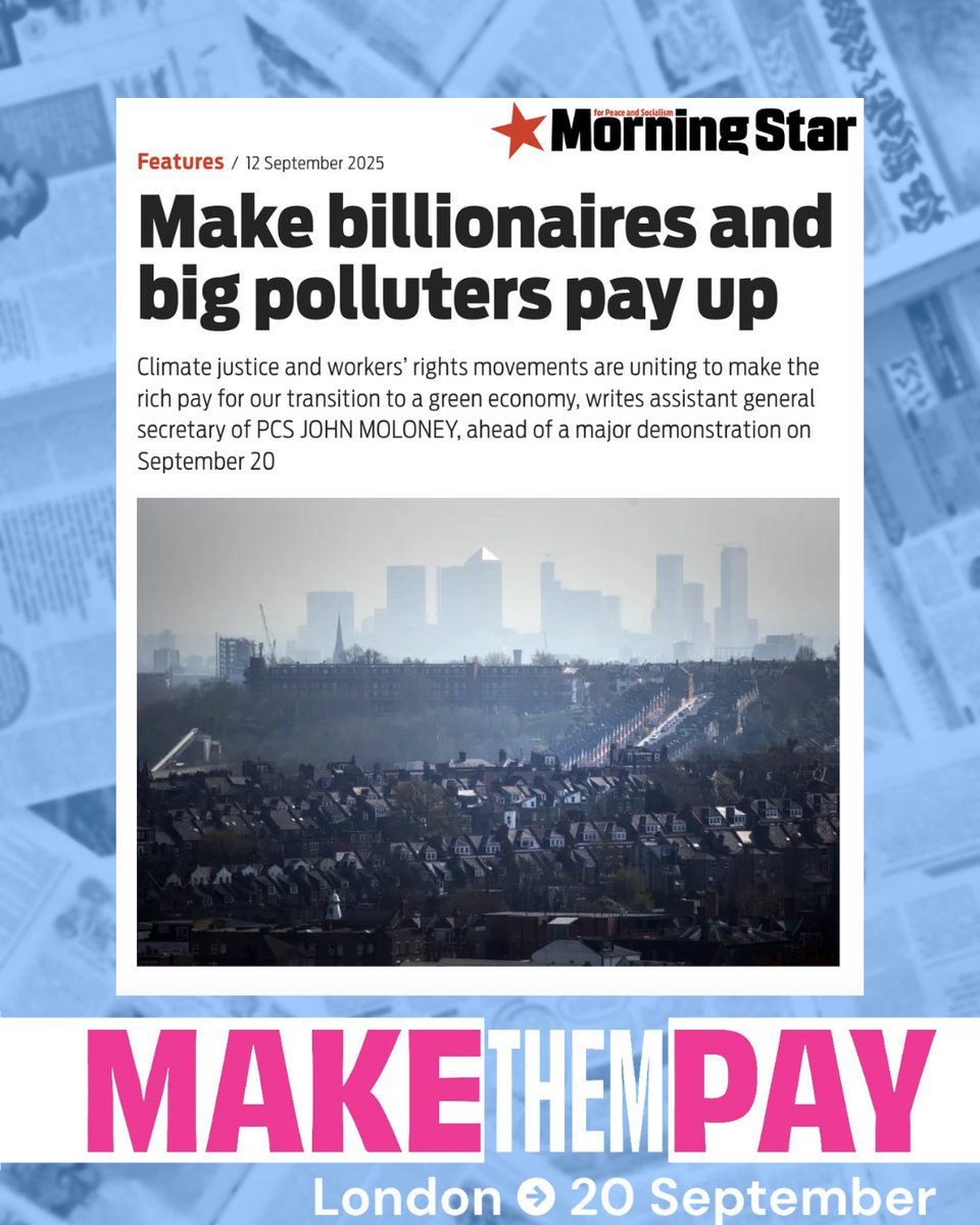 1 in 5 people across Britain (14M) live in poverty, while an elite few are allowed to hoard vast wealth

Workers face job losses, economic breakdown &amp; the impacts of climate change - all of which are interconnected, &amp; not least bc the same few are profiting from &amp; driving them