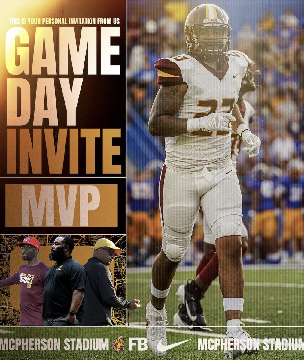 I will be at Central state for a Game day tomorrow. Thank you <a href="/CoachJamesLee/">James Lee</a> <a href="/OwenH_FB/">Owen Hoehn</a> <a href="/Coach_Hailey/">Carson Hailey</a> for the invite 
<a href="/Coach_Lee1/">Damien Lee Jr</a>