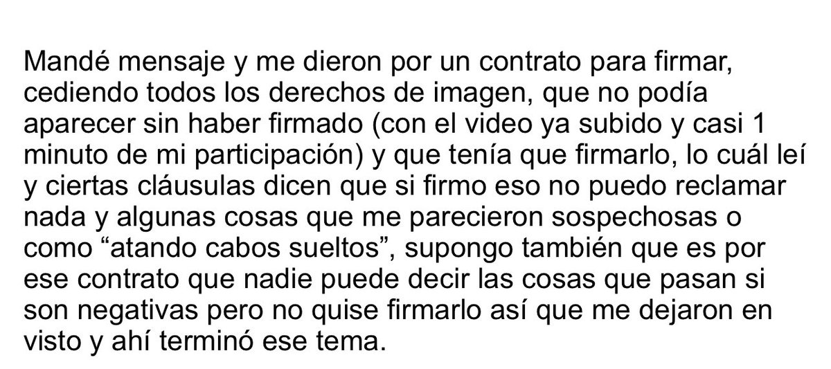 BugMandle's tweet photo. @duardo_farias28 @SonnyMeriweathe Ahora, si realmente les hubiera importado que firme el contrato lo habrían hecho en esas dos semanas que pasaron desde que se grabó el video, no cuando sintieron que se quejaría. Tantito pensarle y es por que no querían que hablara mal de ellos, cosa que viene en el contrato. https://t.co/3KfnNhq1TU