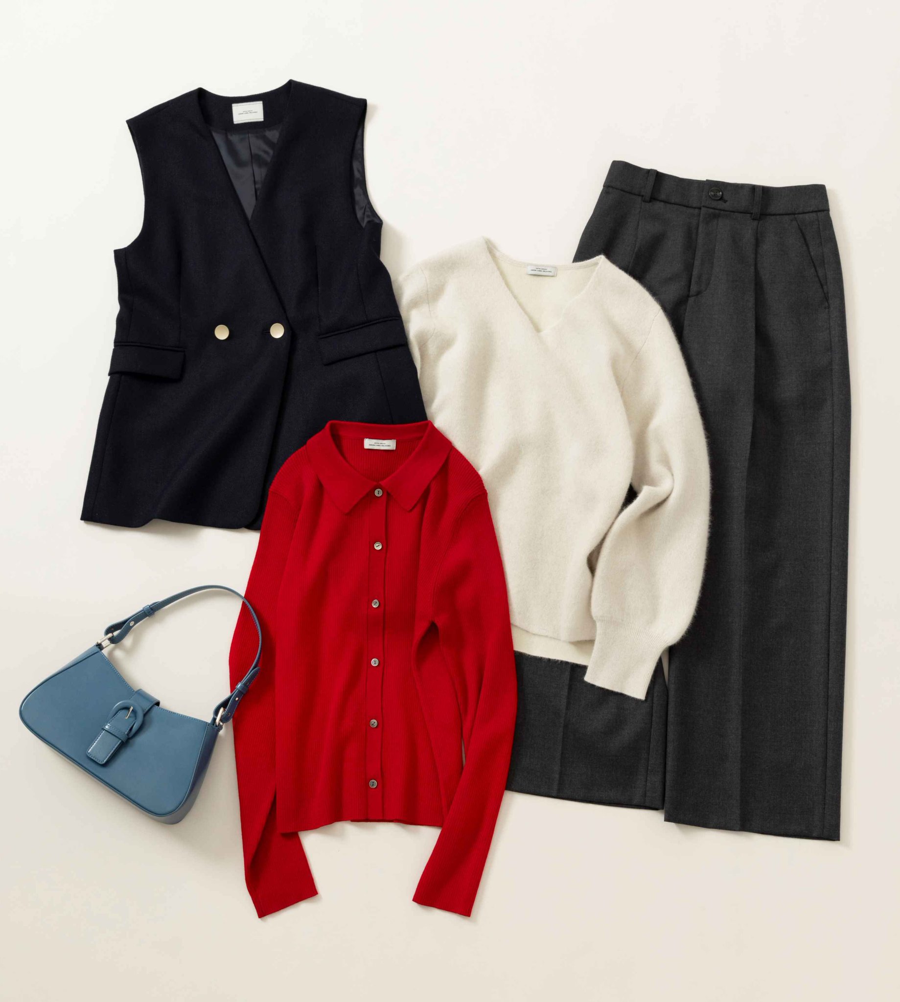 グリーンレーベルリラクシング セットアップ パウダリードレープ ストレッチ L WORK TRIP OUTFITS GREEN LABEL RELAXING（ワークトリップアウト