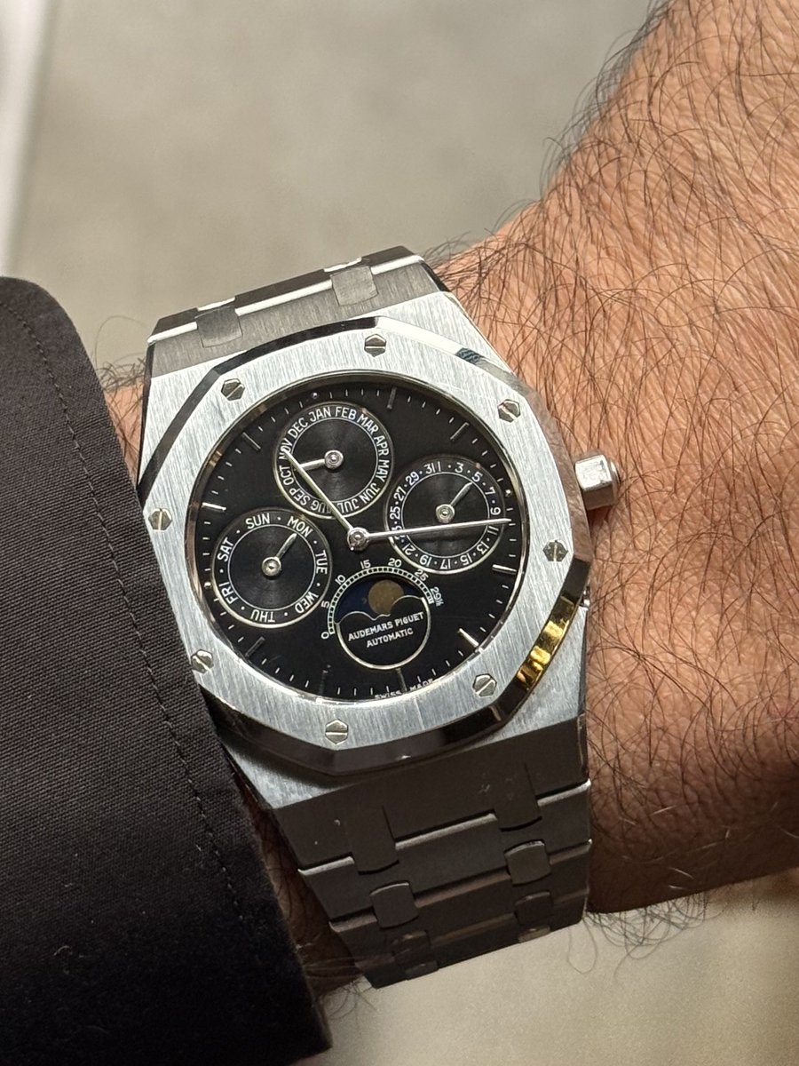 Possibly a piece unique dial! 

A very rare audemars piguet perpetual calendar ref 25654st 

Only 272 known pieces in steel across all variations 

As rare as the mop if not more rare