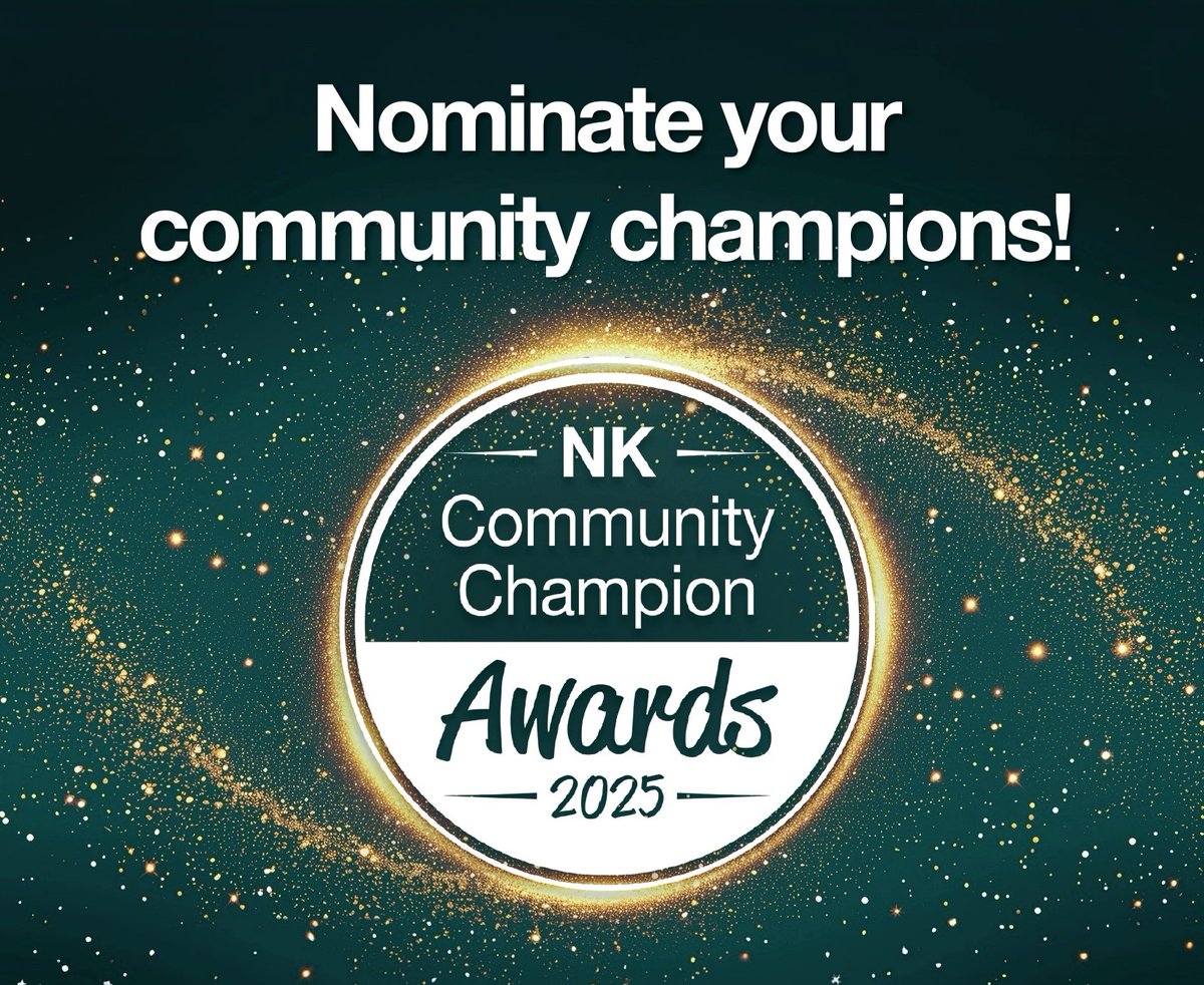 🏆NK Community Champions nominations extended!

Know a community-minded business, or are one yourself? Nominate by Sept 22 at noon👉 nkawards.org

Sponsorships are still open for animal welfare and young achiever. Support local heroes!

📧champions@n-kesteven.gov.uk