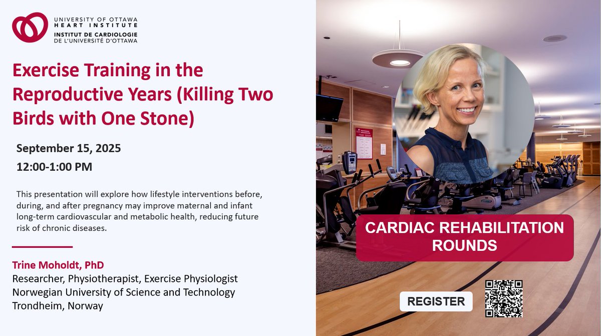 HeartFDN's tweet image. Don’t miss this event on women’s heart health ❤️
📅 Sept 15 | 12–1 PM online
✨ Bonus: In-person Q&amp;amp;A with Dr. Jennifer Reed, 1–2 PM
👉 Register now: ottawaheart.zoom.us/webinar/regist…