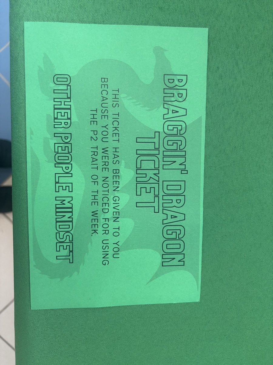 Paint Creek Elementary Braggin Dragon!  Students being recognized for doing great acts for Positivity Project. Other People Matter Mindset.