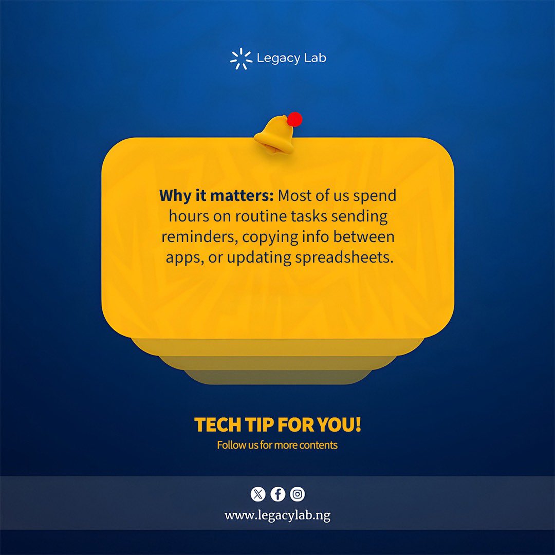 legacylabng's tweet image. It’s Tech Tip Friday.
A simple tweak in your workflow today can make a big difference tomorrow. Work smarter, not harder.

#legacylabng #fridaytechtips #worksmarter