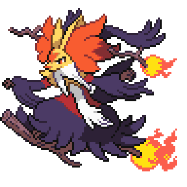 Mega Delphox Sprite 

The pallet on this is awful - gimme Malamar over this any day 😭 

RTs appreciated 💚 Probably a first draft depending on how the shiny is 
Regular here:

sta.sh/0bnk1s12pnj

#NintendoDirect #pixelart #PokemonLegendsZA