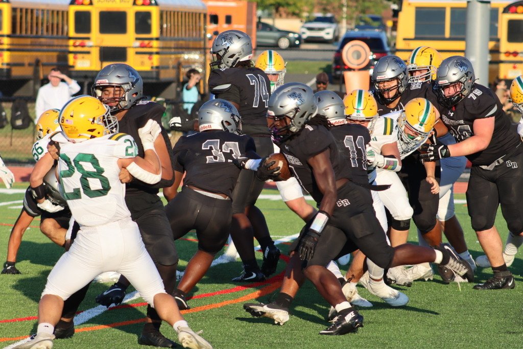 A 3-0 start has been achieved by the Bridgewater-Raritan High School football team.  Bridgewater-Raritan defeated Morris Knolls High School, 27-21,  on Friday night, September 12, at Basilone Field in Bridgewater.
