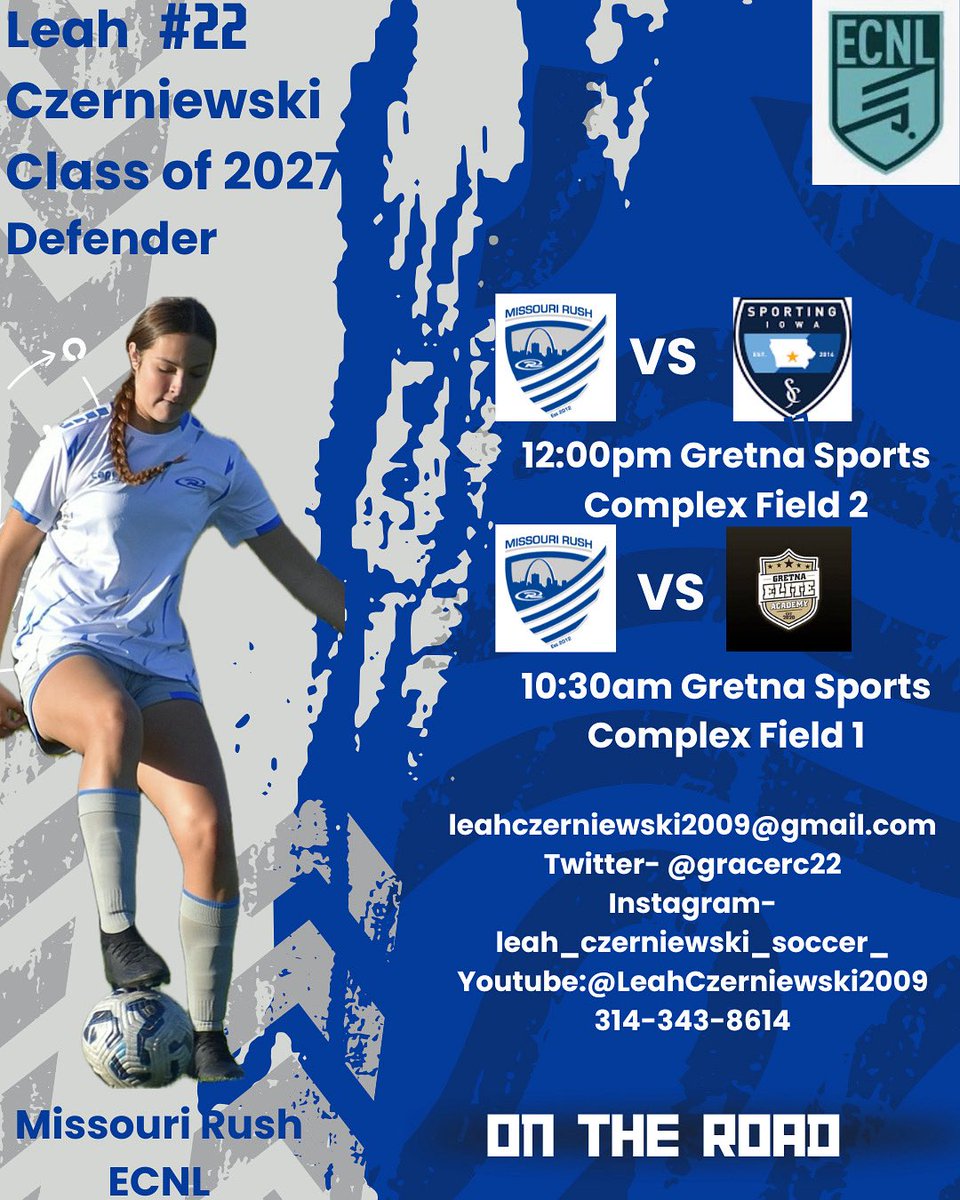 On the road again
<a href="/MORushECNL09g/">MO Rush ECNL 09G</a> <a href="/ECNLgirls/">ECNL Girls</a> <a href="/ImYouthSoccer/">ECNL/GA/Recruiting/College Soccer</a> <a href="/TopDrawerSoccer/">TopDrawerSoccer</a> <a href="/ImCollegeSoccer/">College Soccer Truth ™</a> <a href="/MoRushSoccer/">Missouri Rush</a>