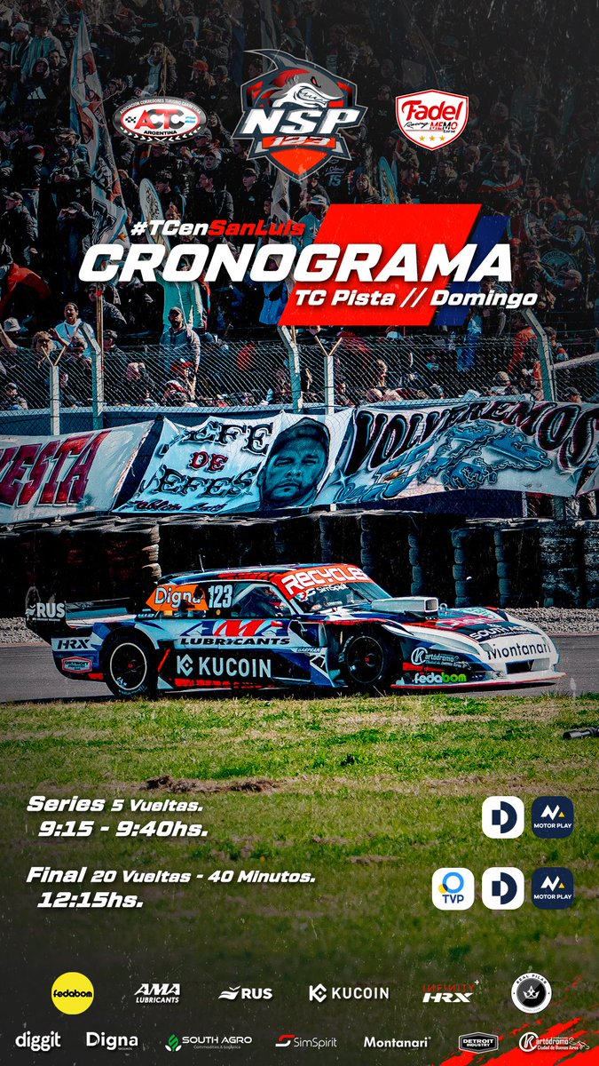 🚦#TCenSanLuis 👉 Listos para el verde en el Rosendo  Hernández!

Paso a dejarles los horarios y la TV del finde, recuerden que la <a href="/TV_Publica/">TVP</a> , <a href="/motorplaytv/">MotorPlay</a> y <a href="/canaldeportv/">DEPORTV</a> les acercan toda la acción en pista!