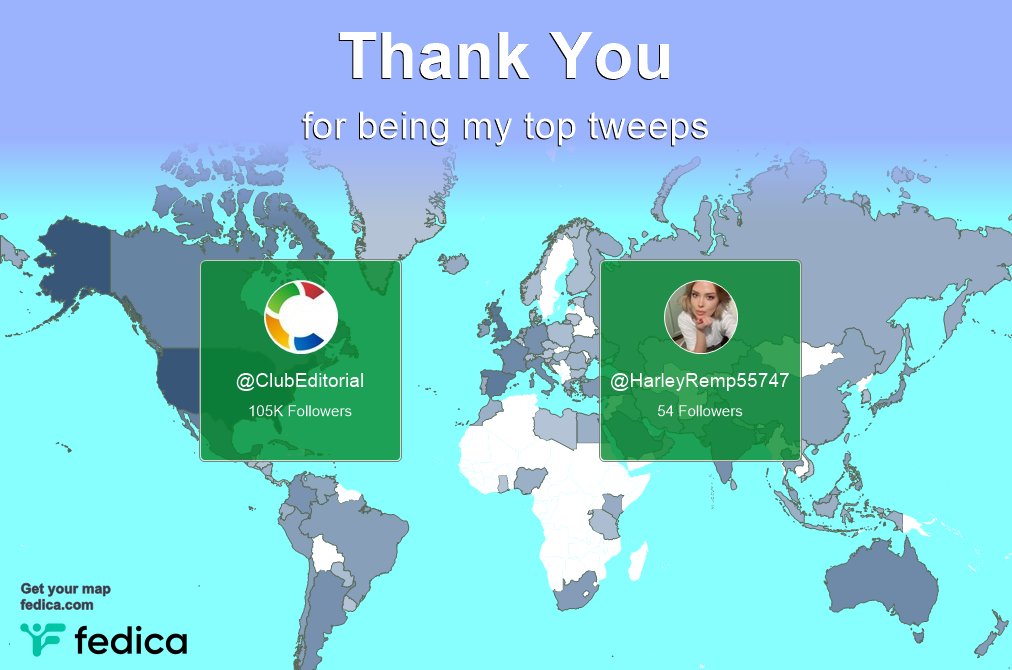 Special thanks to my top new tweeps this week <a href="/ClubEditorial/">Club Editorial</a>, <a href="/HarleyRemp55747/">Harley Rempel</a>