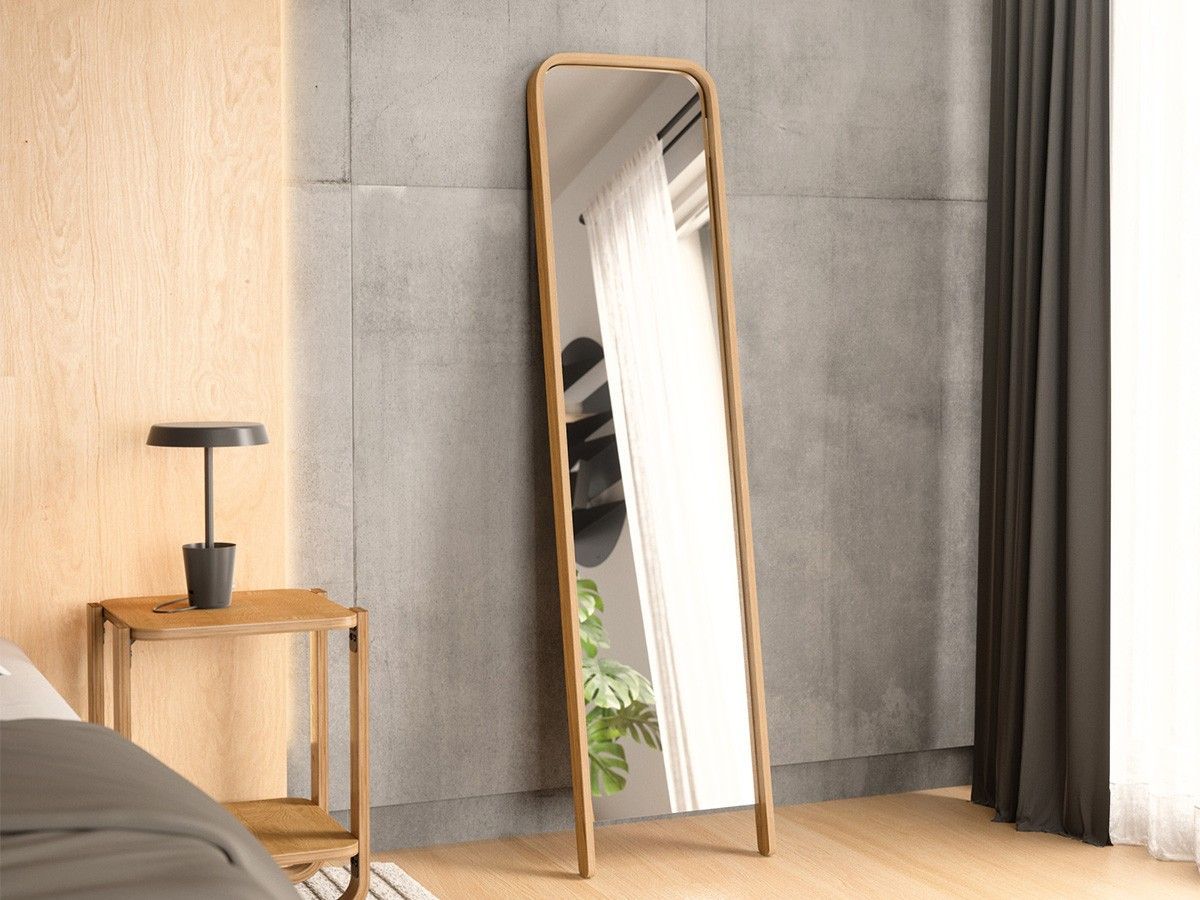 木製スタンドミラー 大きめ 曲線デザイン 楽天市場】レビュー特典あり 鏡 スタンドミラー 全身 姿見鏡