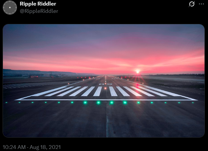 e____g____o's tweet photo. 09 center,12 stripes and green lights. 
Controller, request clearance for takeoff 
123 321    #9/12  $XRP #RippleRiddler https://t.co/ghmbuJW2Vw