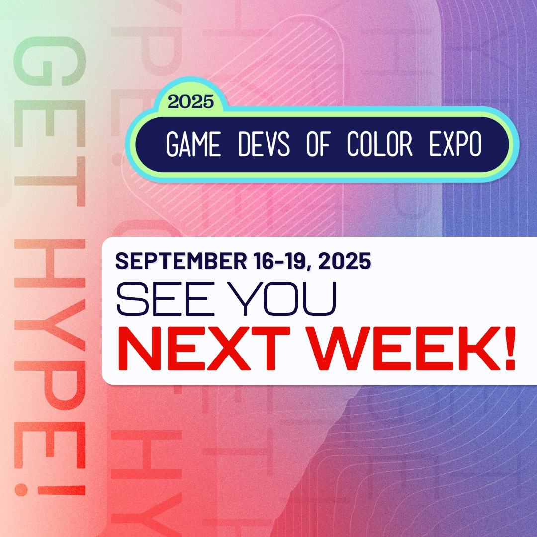 It's almost time for Game Devs of Color Expo 2025! ⌛

The countdown begins, with less than a week to go until the expo! 

What are you most looking forward to?

#GDocExpo2025