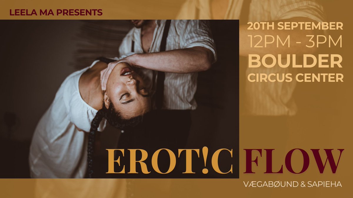 GoodLoveProject's tweet image. Experience the dance of D/s with Erotic Flow—a sensual body-handling workshop lead by my dear friend Leela Dieleto. Awaken your senses, refine your connection, and let your body speak. Grab yours now and flow with the moment. multi.pa/Efj4