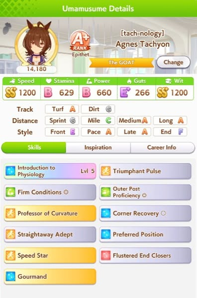 hithatz's tweet photo. my first A+ rank
support card -> 3 spd + 3 wit
legacy all stam
f2p btw
#umamusumeprettyderby https://t.co/v4B12I0rZq