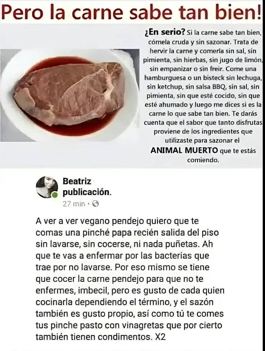 Vegetarianos>>>>>>>>>>>>>>>>>Veganos.
Aporte del servidor.
discord.gg/9w94fEFk