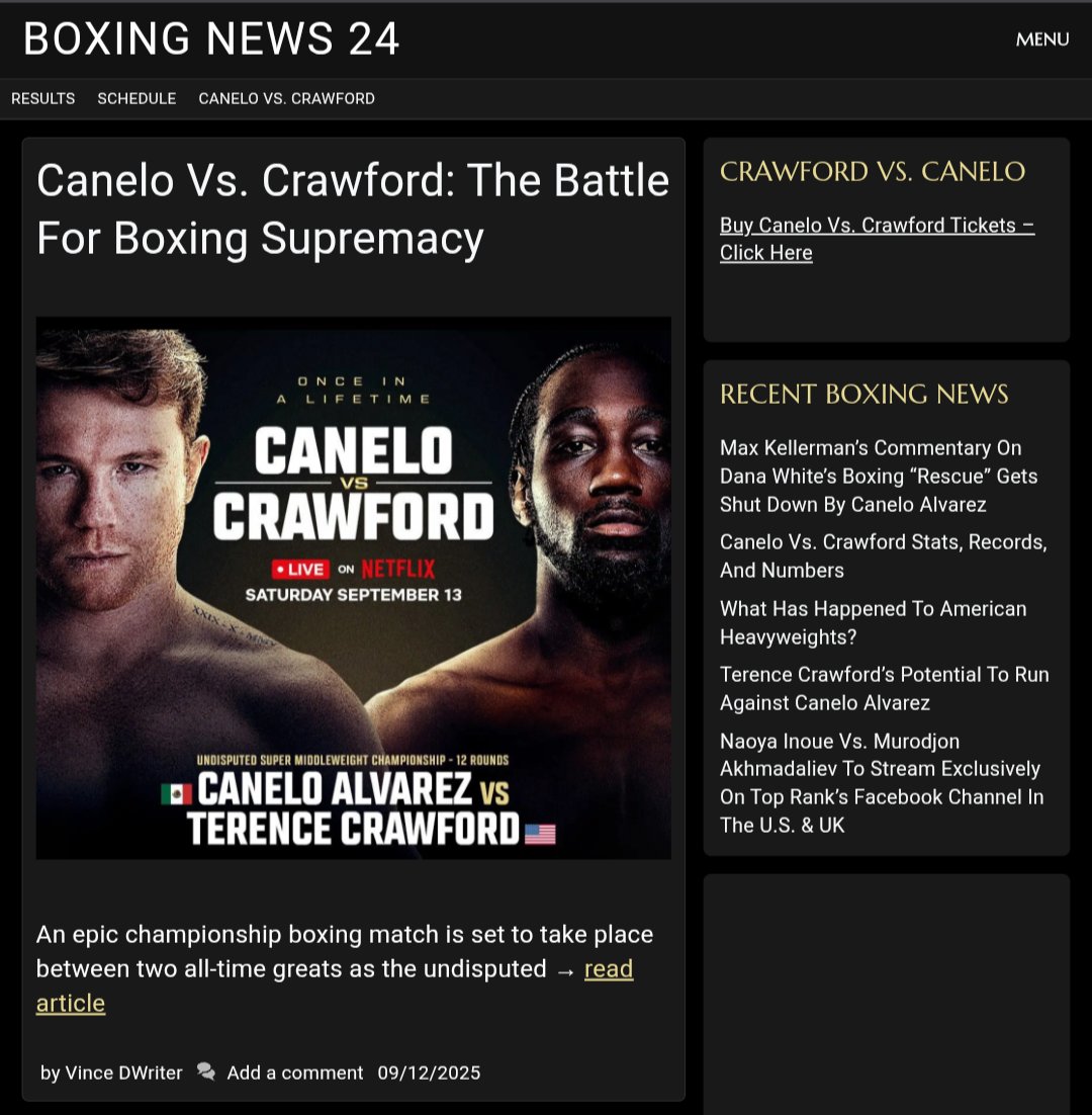 DWriterVince's tweet image. Click link 
bxng24.com/TN2yjR 

#BOXINGnBBQ #CaneloCrawford
