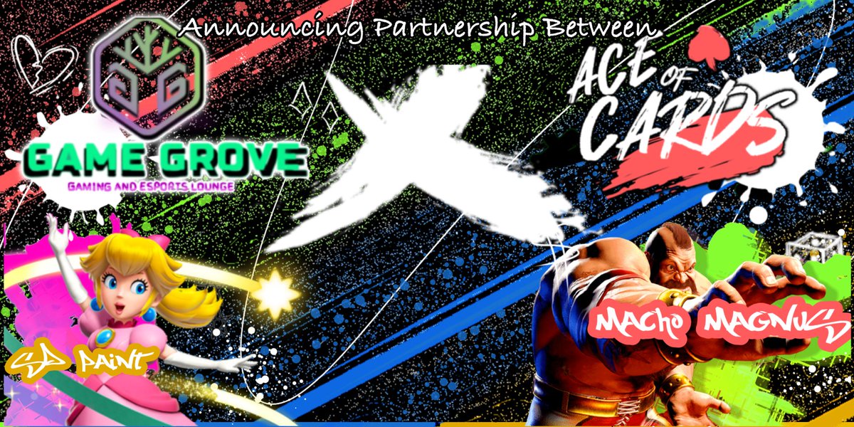 <a href="/Macho_Magnus/">Macho Magnus</a> @SDarknyan <a href="/Oops_SSB/">Oops! (Ez Quinn)</a> <a href="/belmont236/">AoC | Belmont</a> <a href="/SD_Paint/">🏳️‍⚧️SD Paint🏳️‍⚧️</a> @rockiplaysmelee Also! This event is where our new partnership with game grove started big shoutouts to them

(Game Grove owner Ramsey and our owner Belmont are pictured)

And thank you <a href="/StarLocke22A/">AOC | Starlocke</a> for this lovely announcement banner