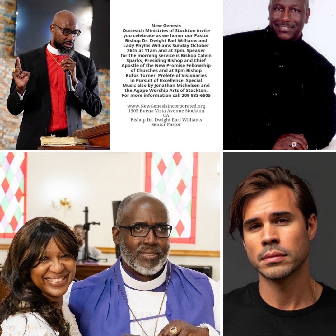 SAVE THE DATE SUNDAY OCTOBER 26TH AT 11am and at 3pm at 1305 Buena Vista Avenue in Stockton
#NewGenesisMinistries NewGenesisIncorporated.org