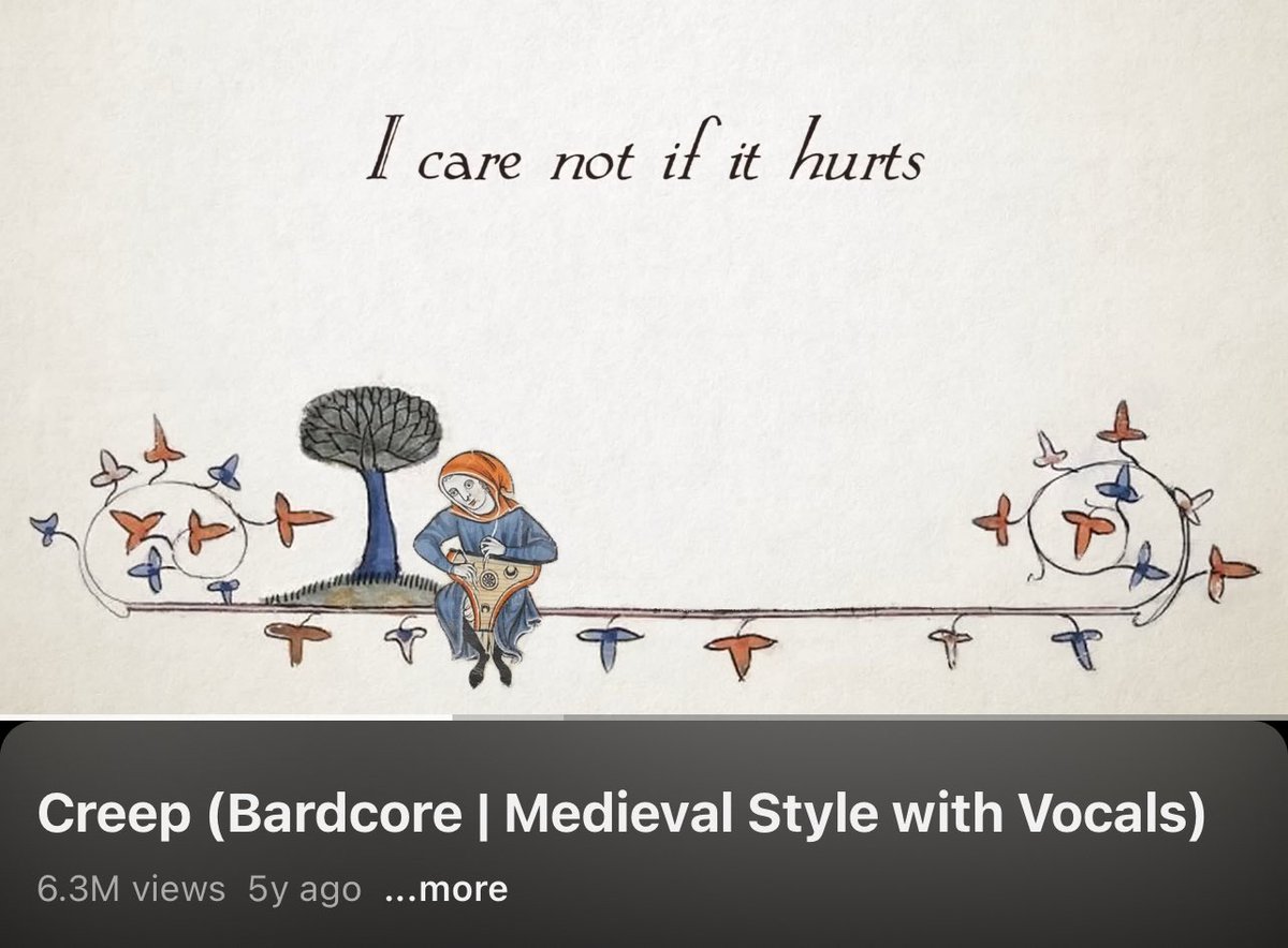 album hurt so good i had to resort to creep (bardcore medieval style with vocals) to feel better