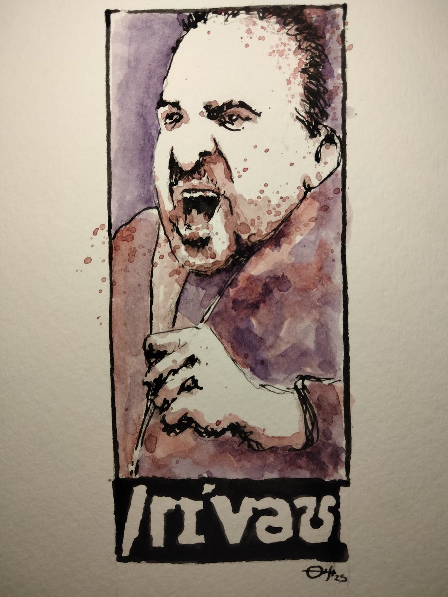 julesartvan's tweet photo. Revolted 

#thedailysketch #watercolour and #inkdrawing inspired by an image search for the word #revolted 
#originalartwork #emotionaljourney #artforsale https://t.co/RSrNxONJdj https://t.co/1gU3B6p14p