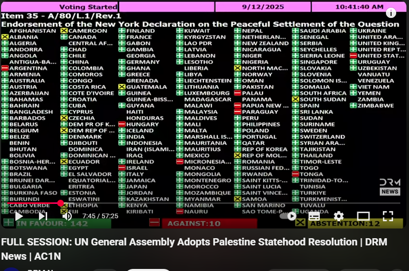 Proud of Kenya and Uganda for backing Palestine’s statehood at the UN. We condemn S. Sudan’s No vote, which confirms rumours of accepting payment to relocate Palestinians and denying them statehood a selfish betrayal of justice and solidarity.  #UNgeneralassembly #FreePalestine