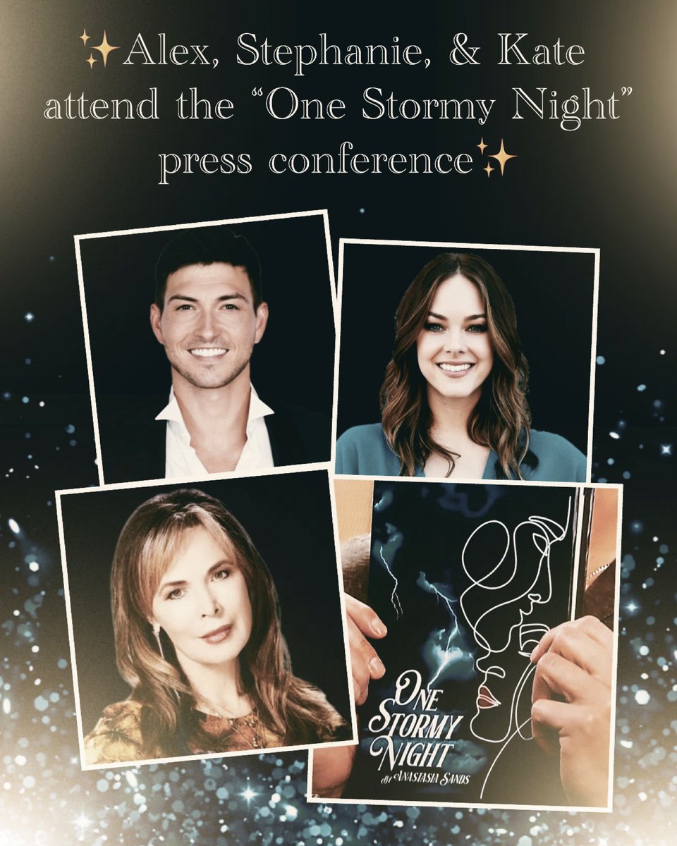 katm20105's tweet photo. ❣️Monday, September 15❣️
✨Alex, Stephanie, and Kate attend the “One Stormy Night” press conference✨
@laurenkoslow #LaurenKoslow #KateRoberts #RobertScottWilson #AlexKiriakis #AbigailKlein #StephanieJohnson #Days #DOOL #DaysofourLives https://t.co/E2GiWU37wY