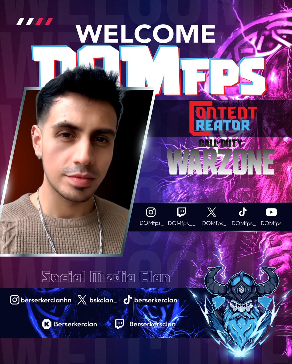 🚨¡Atención comunidad!🚨
Un nuevo creador de contenido de Colombia 🇨🇴 se une a la familia Berserker:  <a href="/DOMfps_/">DOMfps</a> .

Confiamos en que esta etapa estará llena de crecimiento, logros y grandes momentos.
¡Bienvenido y mucho éxito en lo que viene, DOMfps! 💙

#WeAreBerserker 💙