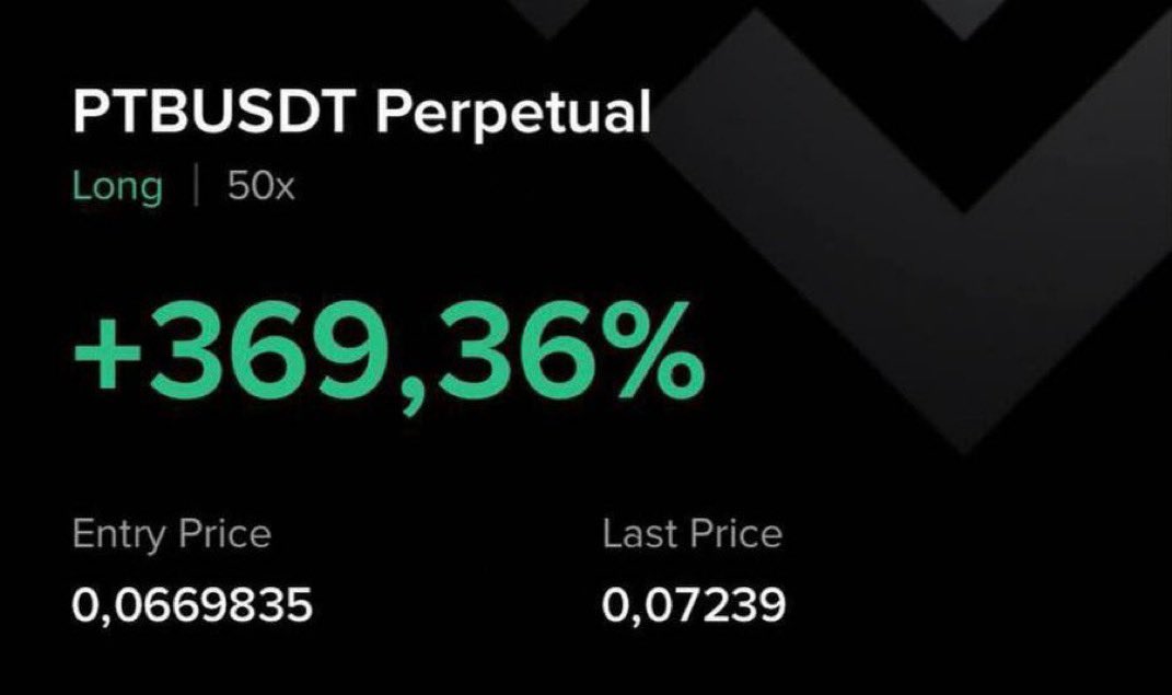 $PTB
LONG
LEV 50-100x
ENTRY: 0.067
TP:
0.069✅
0.072✅

Join us for free tips and signals: 

t.me/+lZgDo_MYD6oxZ…

#bitcoin  #crypto #btc #eth #altcoin #trading #signal #memecoin #forex #xau #investing #gold #blockchain #whalescall