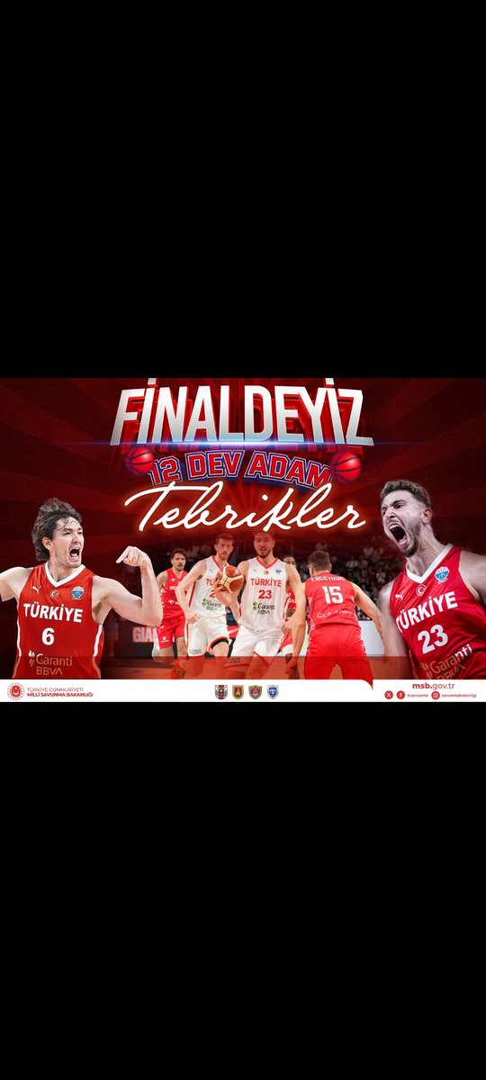 Basketbol milli takimimiza 🏀 sporcu yollamayan fenerbahçeye teşekkürler..FİNALDEYİZ!!