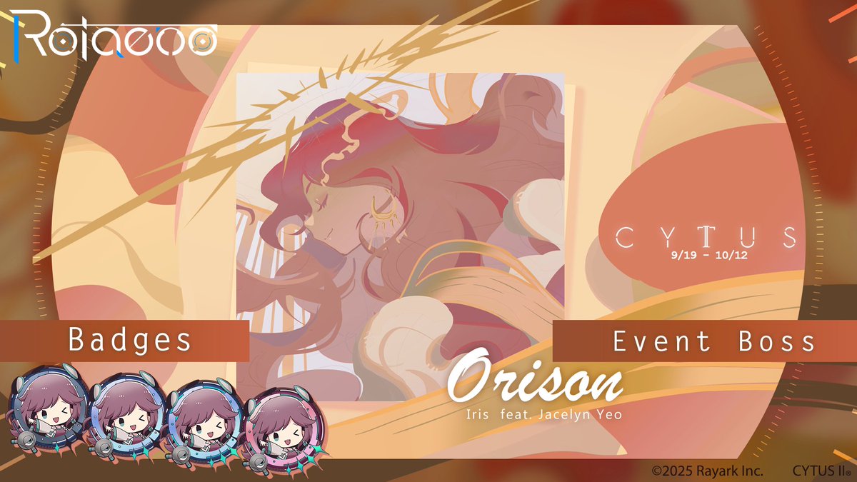 【期間限定イベント開催の予告】

「Cytus II コラボ」期間限定イベントが近日中に登場します！
イベントに参加して、オリジナル楽曲「Orison」、パイロット「Ivy」、限定バッジなど多数の報酬を手に入れよう。
※パイロット「Ivy 」は、オリジナルソングパック「Cytus II