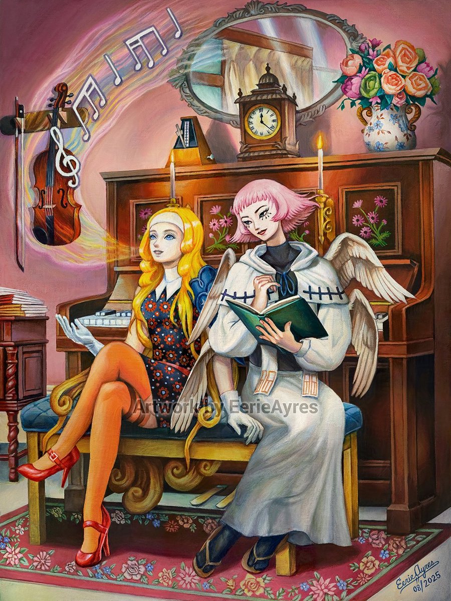 EerieAyres's tweet photo. "'I've changed my destiny through song,' you said. You told me that as a nidia, singing is the only truth you have..." 

- Rella, to Junah

#Metaphor #MetaphorReFantazio
#メタファー #AtlusFaithful
#TraditionalArt https://t.co/Lk2uVwGCEG