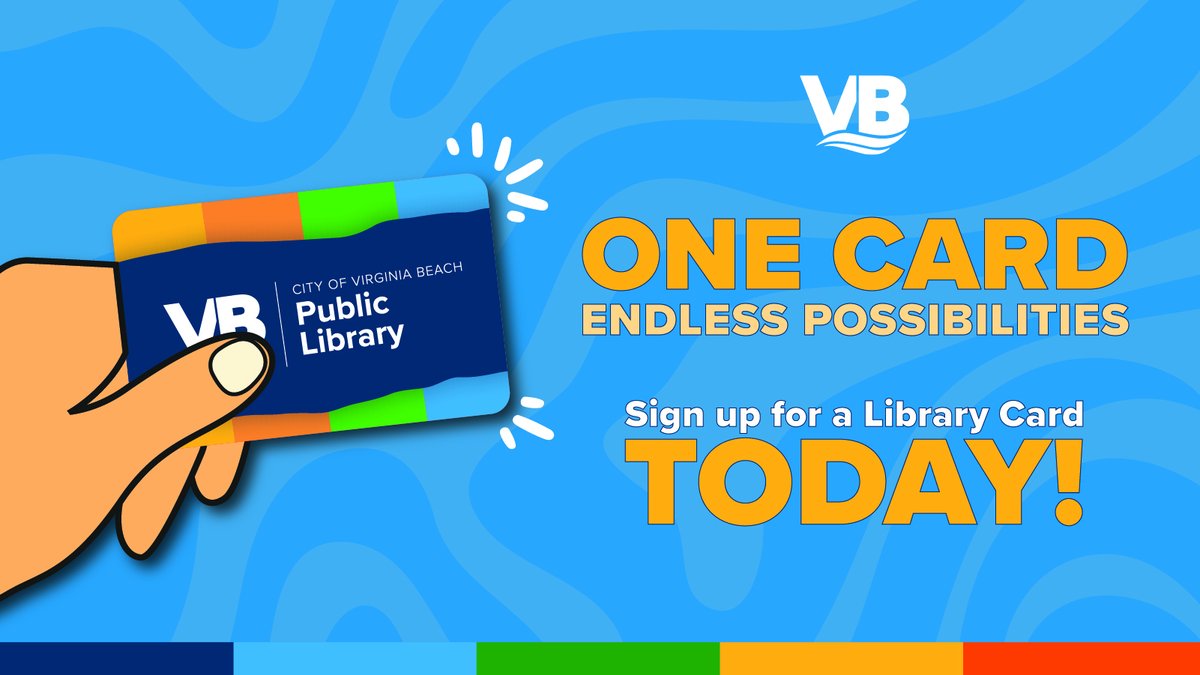 VBPLibrary's tweet image. It&apos;s National Library Card Sign-up Month &amp;amp; we want to hear from you! Tell us how your library card has opened doors for you. 

If you don&apos;t have a VBPL library card yet, what are you waiting for? Discover all VBPL has to offer with a library card! More: bit.ly/4mdqj2G