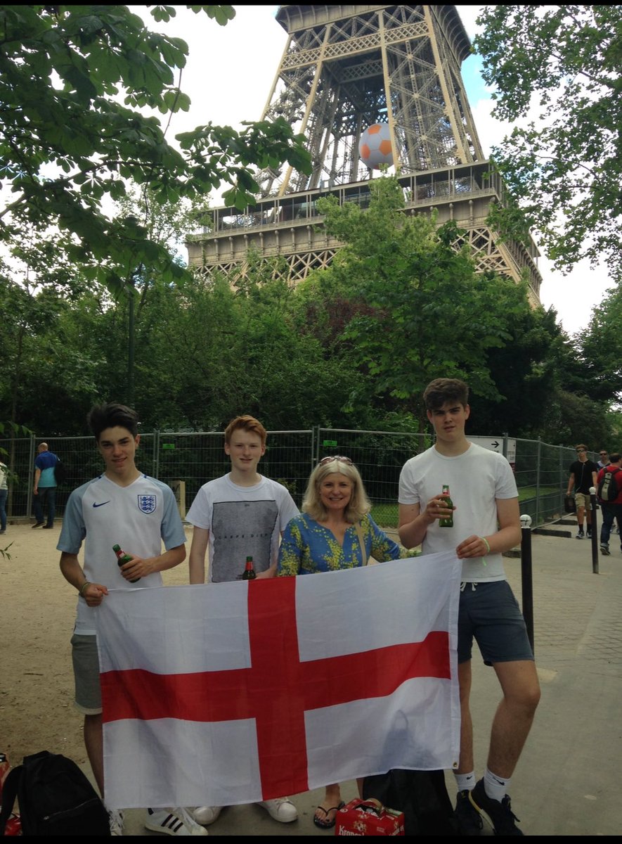 Euro 2016 son &amp; his friend arranged sale of spare txts to ‘Welsh Man’ &amp; his mates - met at foot of Eiffel Tower all <a href="/Wrexham_AFC/">Wrexham AFC</a> fans - well 9 yrs later we’re bringing <a href="/QPR/">QPR FC</a> to you #WrexhamAFC does anyone know who he is? Our train gets in around noon