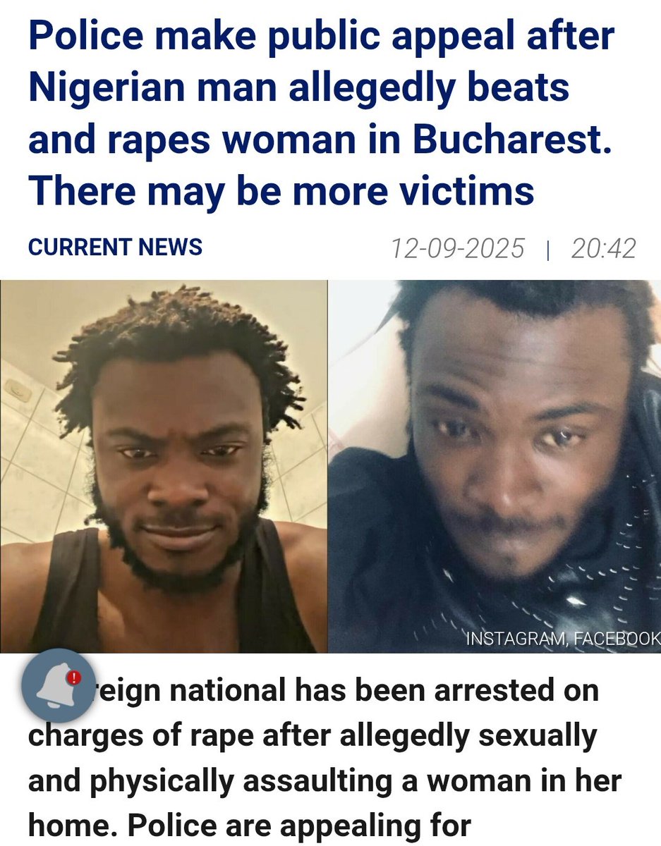 daily_romania's tweet image. 🇷🇴 African migrant beats and rapes multiple women in Bucharest, Romania, he destroyed the phone of one of the victims so she couldn&apos;t call for help

Death sentence is the right punishment