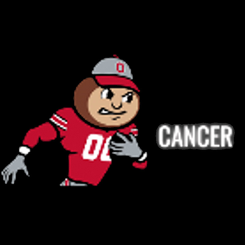 Brutus and The James are taking on the challenge of creating a cancer-free world. Join in tomorrow during our Buckeyes for a Cancer-Free World Game, and watch as this and other amazing images light up the night sky during our halftime drone show at The Shoe.