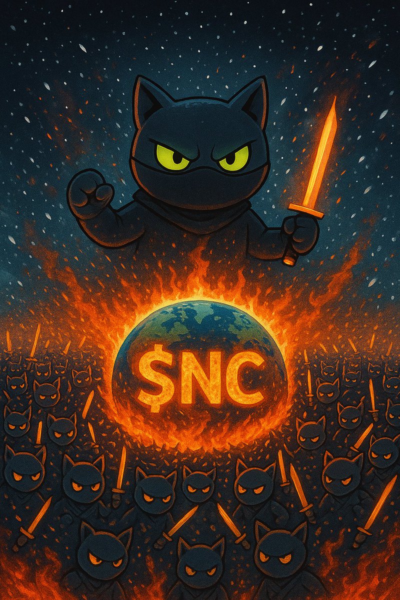 $NC 🥷🔥⚔️

Every chart tells a story butNC is writing a legend Fueled by flames sharpened by purpose — this Ninja Cat is coming for the throne 🐾🔥 Brace for the breakout #NCArmy