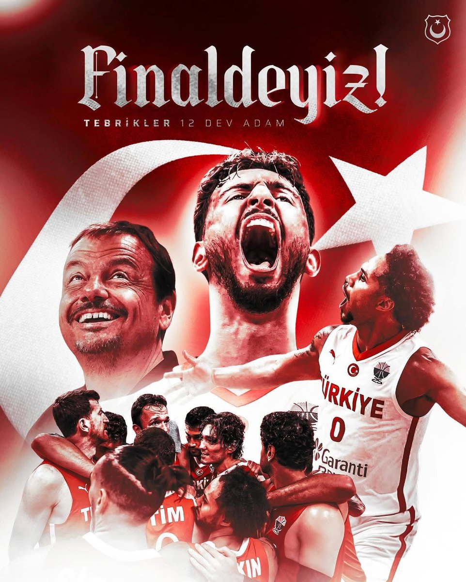 ayhanors25's tweet photo. Harikaydınız 12 DEV Adam👏
Finalde kupayı alın getirin.🏆
Tüm ulusun buna ihtiyacı var.🙏

#12DevAdam 
#12DevAdamFinalde 
#EuroBasket2025 https://t.co/QfTE4Tqf4a