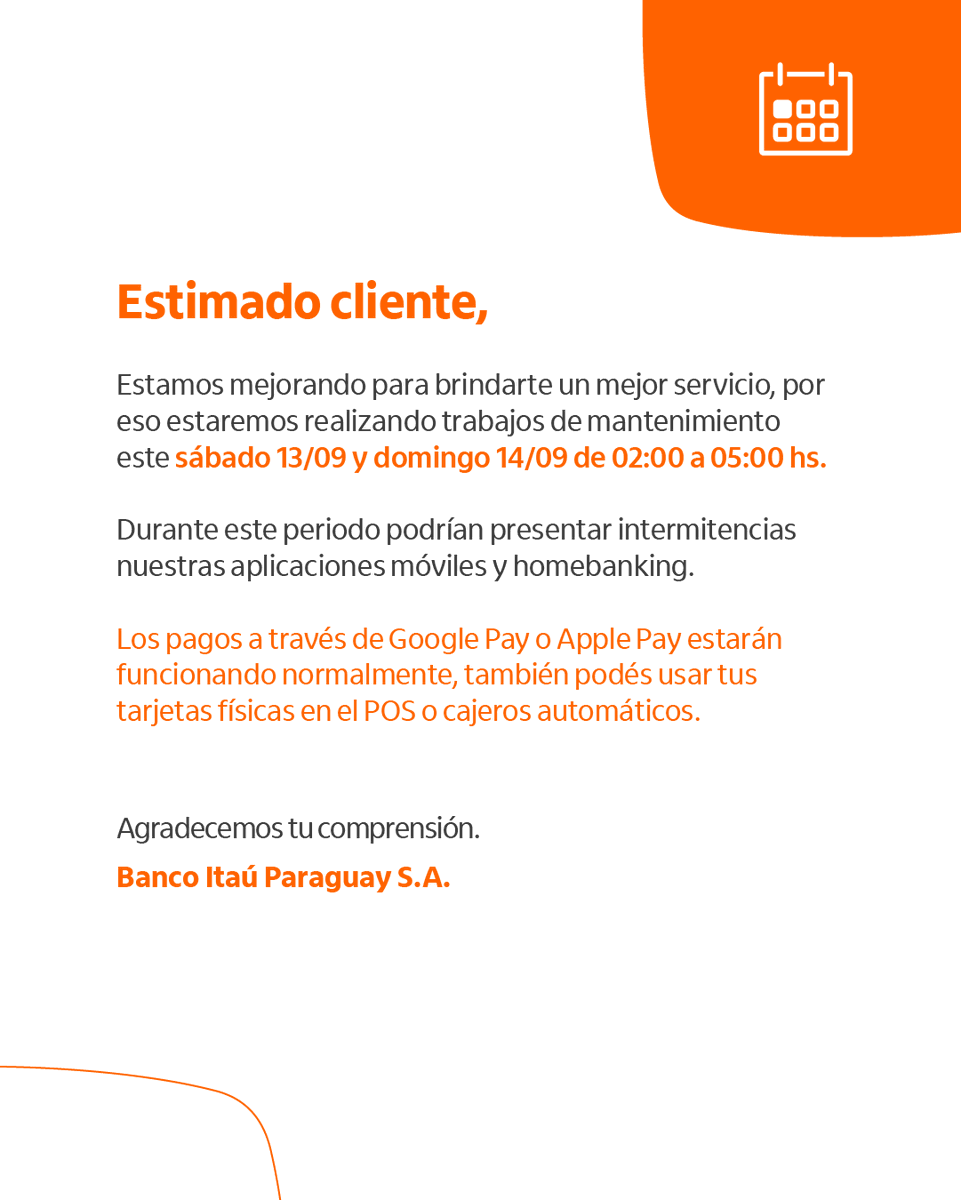 Comunicado para nuestros clientes.