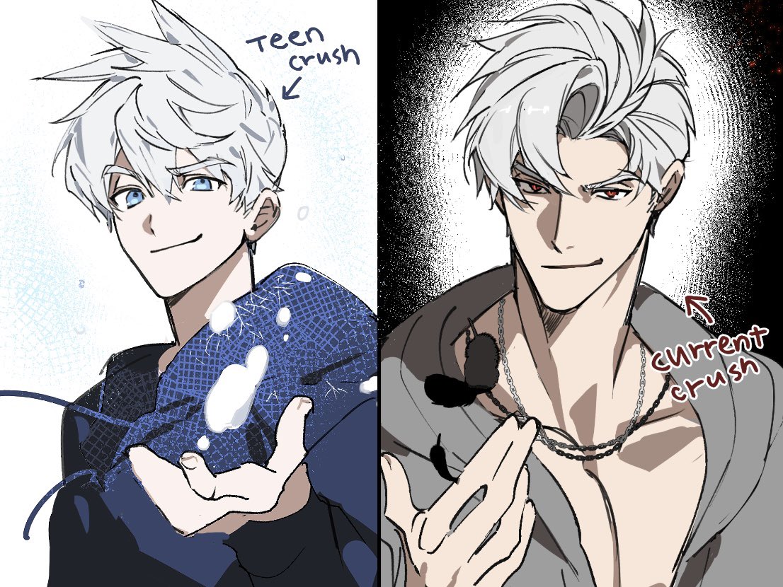: How many times are you going to fall for white-haired guy in hoodie with a lovely smirk??

Me: Yes 

(My friend is the one who saw the similarities)