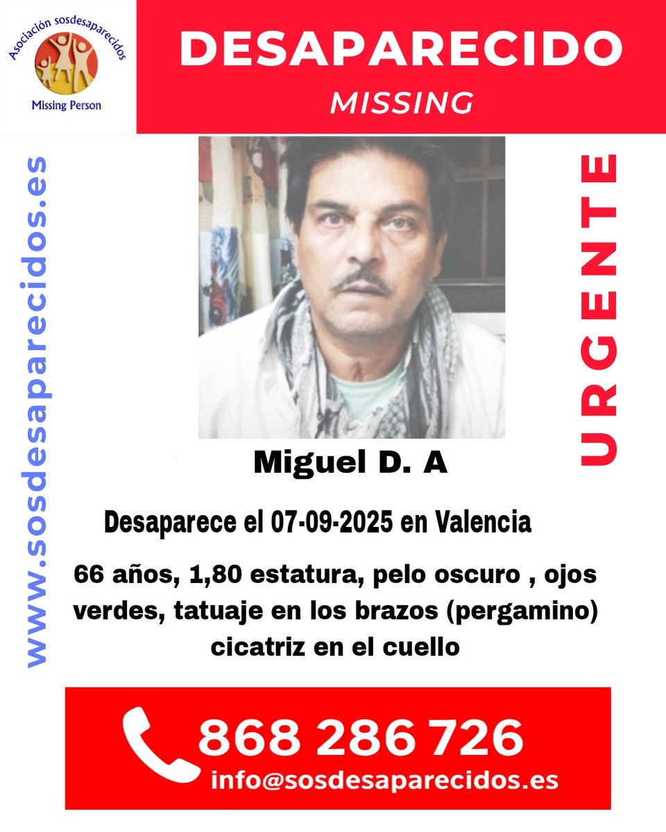 ALERTA DESAPARECIDOS (@sosdesaparecido) on Twitter photo 🆘 DESAPARECIDO
#sosdesaparecidos #Desaparecido #Missing #España #Valencia
Síguenos <a href="/sosdesaparecido/">ALERTA DESAPARECIDOS</a> 🆘 DESAPARECIDO
#sosdesaparecidos #Desaparecido #Missing #España #Valencia
Síguenos <a href="/sosdesaparecido/">ALERTA DESAPARECIDOS</a>