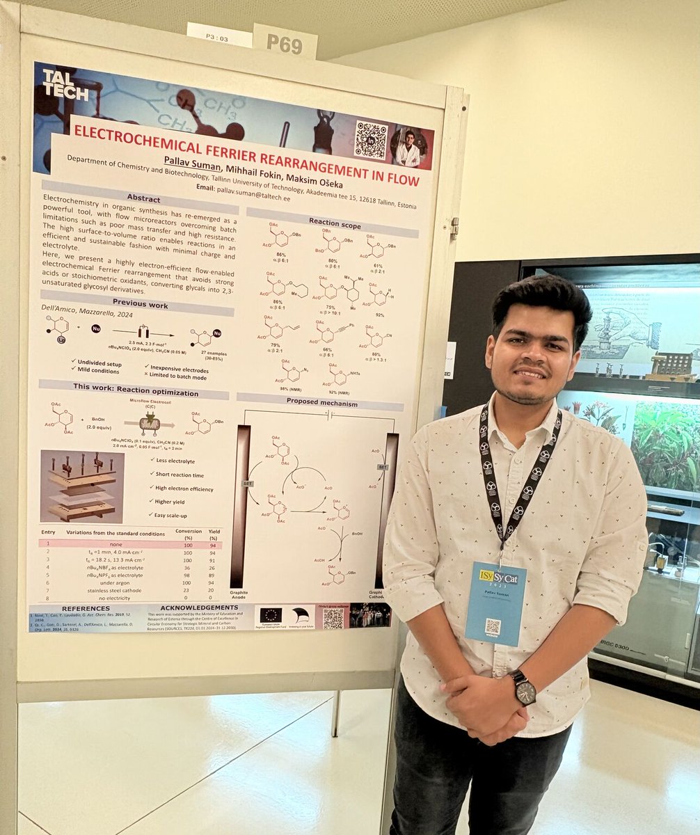 PallavSuman's tweet photo. It was a truly enriching experience to attend #ISYSYCAT25 at the Univ. of Coimbra 🇵🇹 last week- full of inspiring chemistry &amp; insightful discussions! Delighted to present my first-ever poster and receive the Poster Prize from @RSC_ReactionEng  @RoySocChem #GoWithFlow https://t.co/QistsnRPAC
