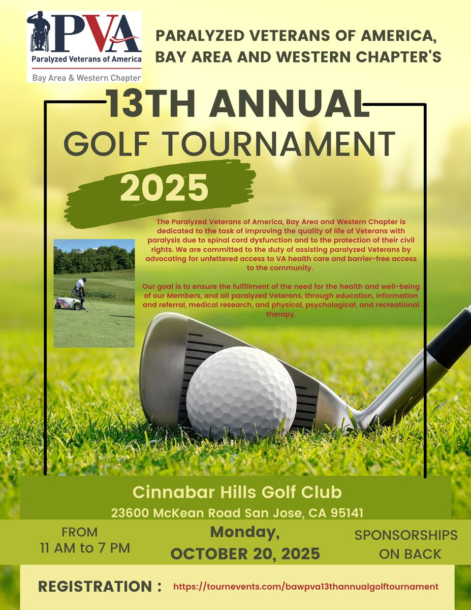 BAWPVA's tweet photo. Please join us for our 13th Annual Golf Tournament on Monday, October 20, 2025 at Cinnabar Hills Golf Club at 12:00 PM.
https://t.co/IkVaiyAzT8 https://t.co/CDOdptDLYK
