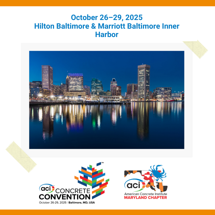 MDChapterACI's tweet photo. 🏙️ Baltimore is home to the ACI Concrete Convention!
From Oct 26–29, the ACI Concrete Convention brings innovation, research &amp; global expertise to the Inner Harbor!

👉 https://t.co/bdm3ctGNmh

MAKE A CONCRETE DECISION.®

#ACIBaltimoreConvention2025 #ConcreteLeadership https://t.co/4Vy7BJ4Tlv