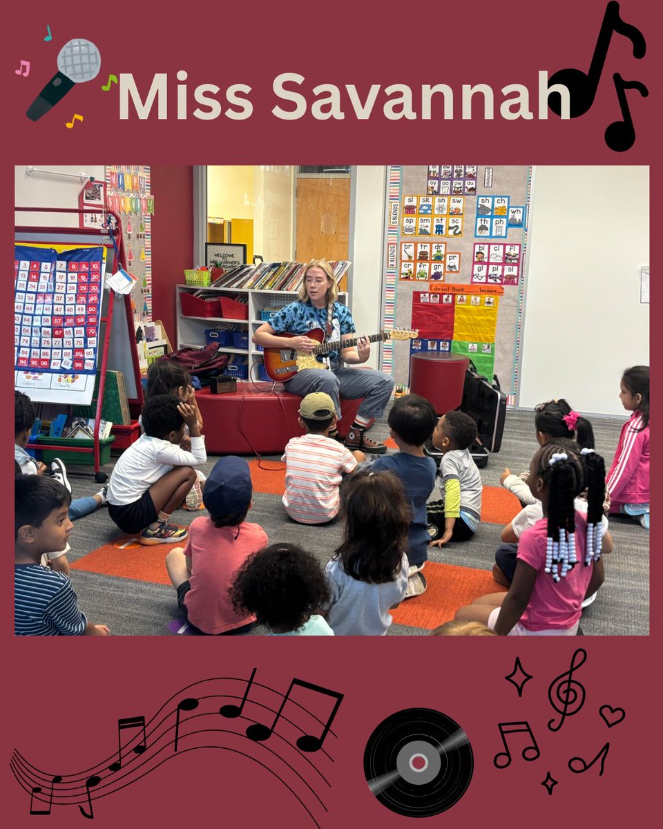 A huge shoutout to Miss Savannah — our very own music superstar! Thank you for bringing the joy of music into our classrooms with interactive and engaging experiences for students of all ages. Miss Savannah is an incredible support to our students.