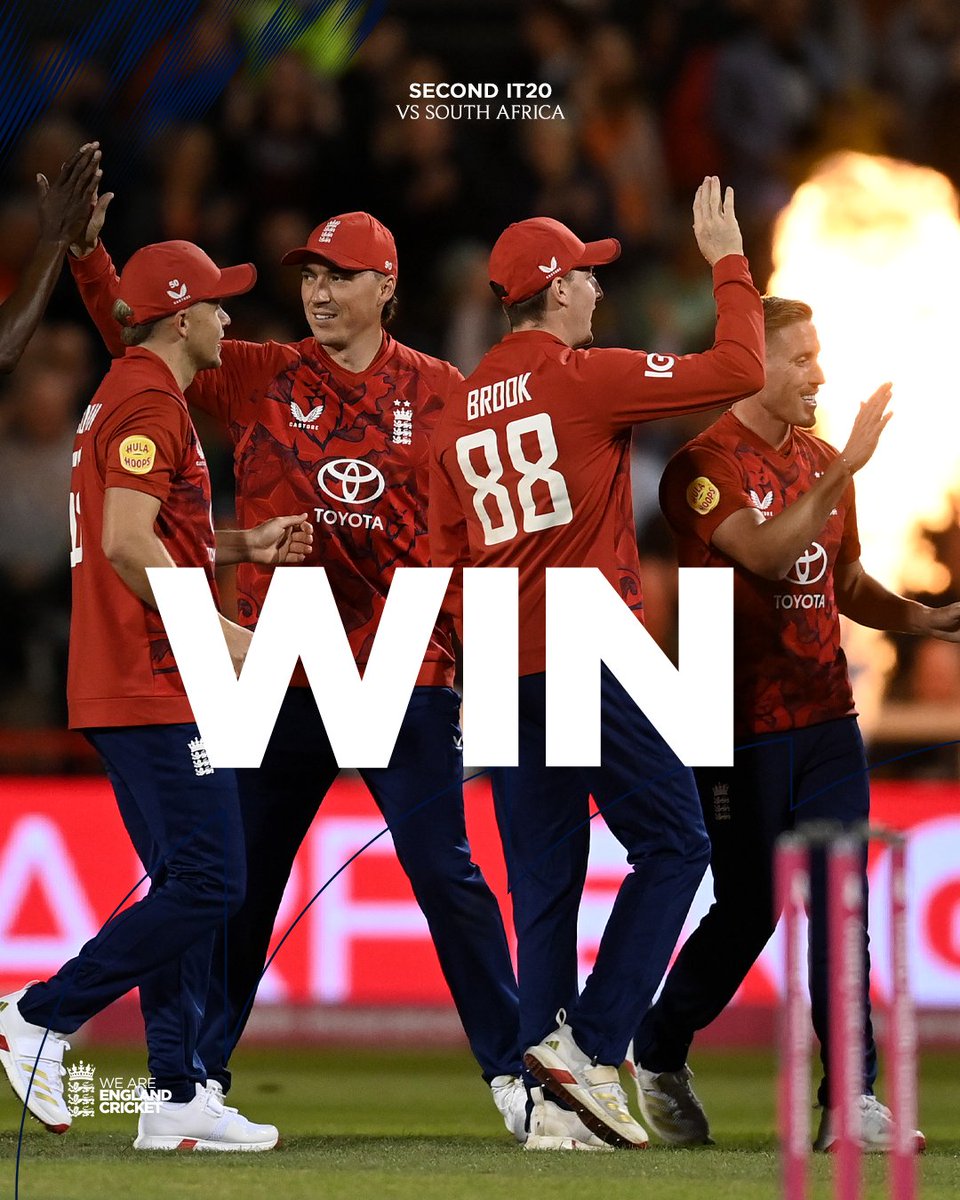 🦁 VICTORY! 🏴󠁧󠁢󠁥󠁮󠁧󠁿

Our biggest IT20 winning margin, by 146 runs 💪

The series is level with one match to play 🏏