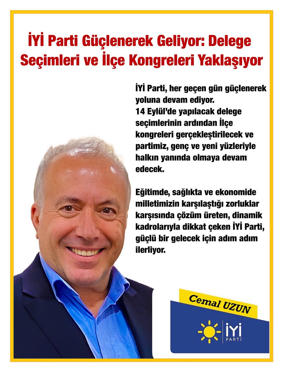 İYİ Parti Güçlenerek Geliyor: Delege Seçimleri ve İlçe Kongreleri Yaklaşıyor
#iyiparti